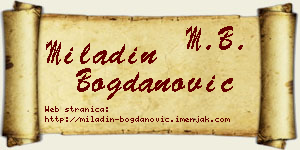 Miladin Bogdanović vizit kartica